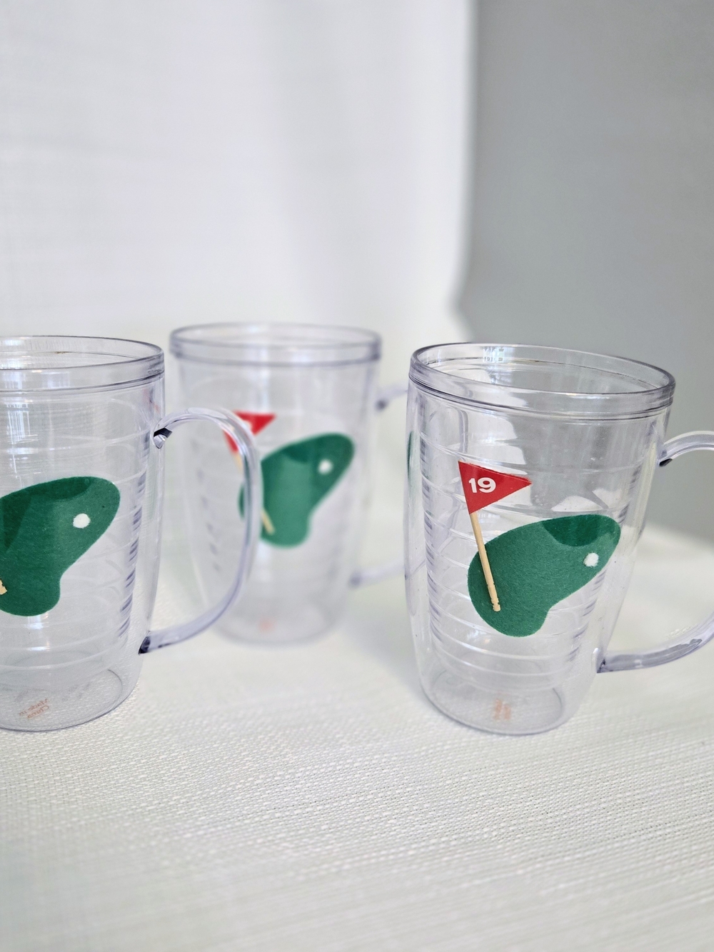 Golf 19th Hole Coffee Mugs Insulated Tumblers 16 Oz Set Of 3
